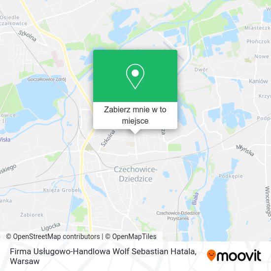 Mapa Firma Usługowo-Handlowa Wolf Sebastian Hatala