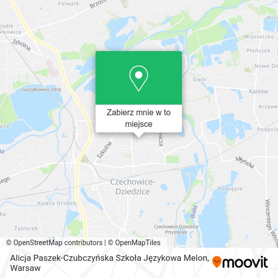 Mapa Alicja Paszek-Czubczyńska Szkoła Językowa Melon