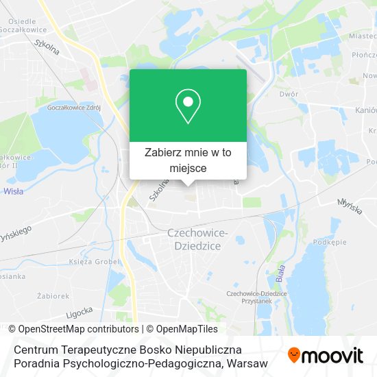 Mapa Centrum Terapeutyczne Bosko Niepubliczna Poradnia Psychologiczno-Pedagogiczna