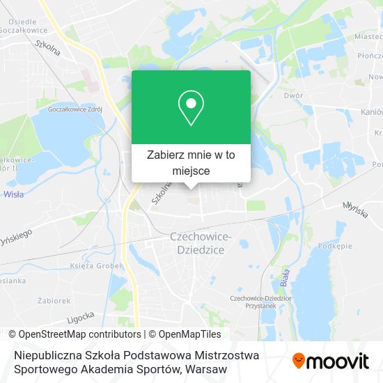 Mapa Niepubliczna Szkoła Podstawowa Mistrzostwa Sportowego Akademia Sportów