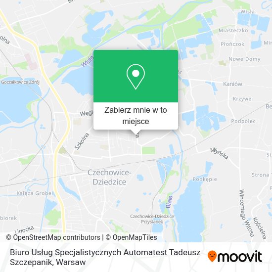Mapa Biuro Usług Specjalistycznych Automatest Tadeusz Szczepanik