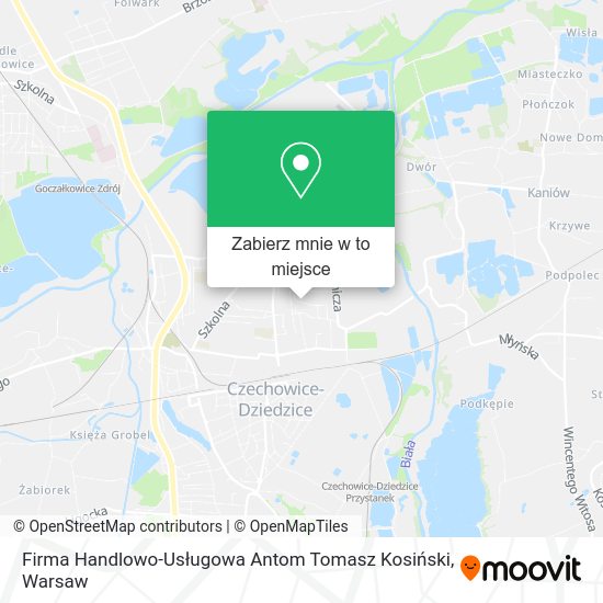 Mapa Firma Handlowo-Usługowa Antom Tomasz Kosiński