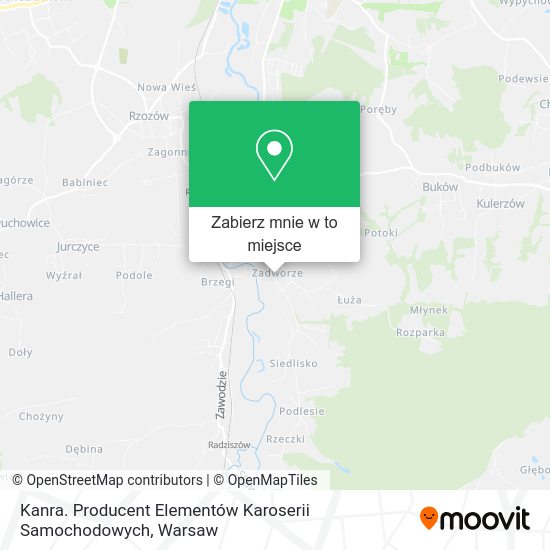 Mapa Kanra. Producent Elementów Karoserii Samochodowych