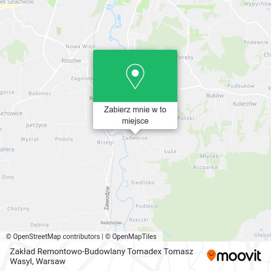 Mapa Zakład Remontowo-Budowlany Tomadex Tomasz Wasyl