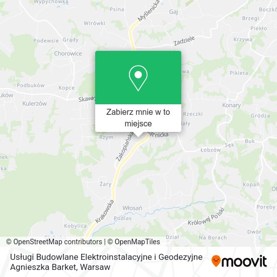 Mapa Usługi Budowlane Elektroinstalacyjne i Geodezyjne Agnieszka Barket