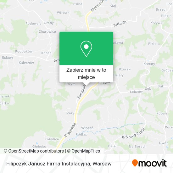 Mapa Filipczyk Janusz Firma Instalacyjna