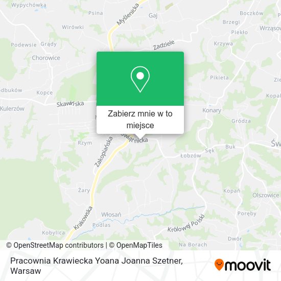 Mapa Pracownia Krawiecka Yoana Joanna Szetner