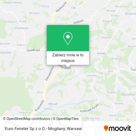 Mapa Euro Fenster Sp z o O - Mogilany