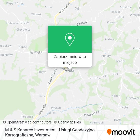 Mapa M & S Konarex Investment - Usługi Geodezyjno - Kartograficzne