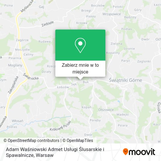 Mapa Adam Waśniowski Admet Usługi Ślusarskie i Spawalnicze