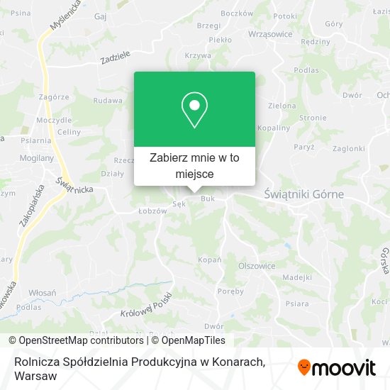 Mapa Rolnicza Spółdzielnia Produkcyjna w Konarach