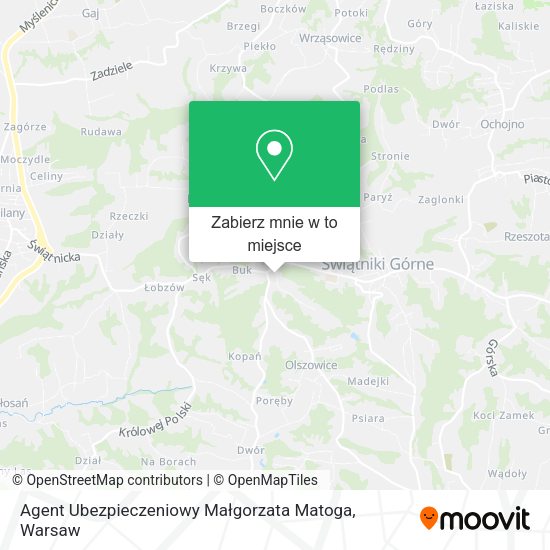 Mapa Agent Ubezpieczeniowy Małgorzata Matoga