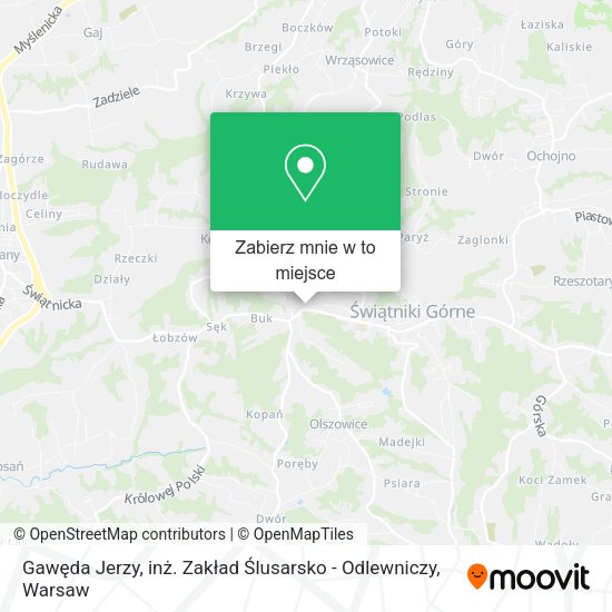 Mapa Gawęda Jerzy, inż. Zakład Ślusarsko - Odlewniczy