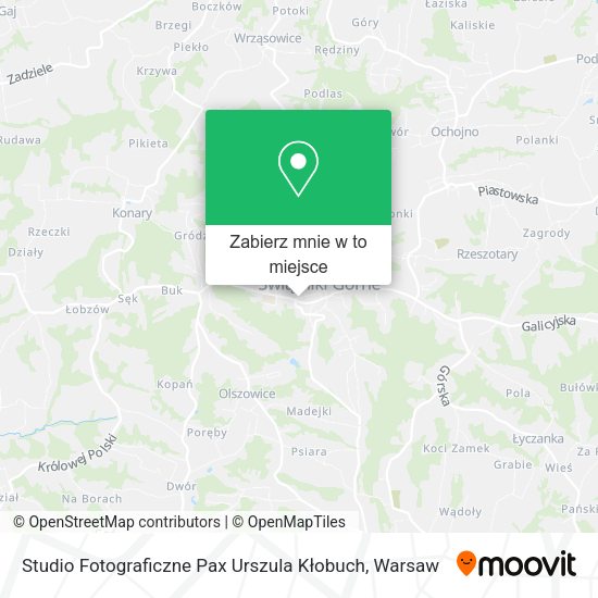 Mapa Studio Fotograficzne Pax Urszula Kłobuch