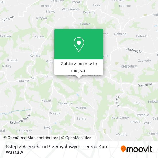 Mapa Sklep z Artykułami Przemysłowymi Teresa Kuc