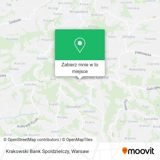 Mapa Krakowski Bank Spoldzielczy