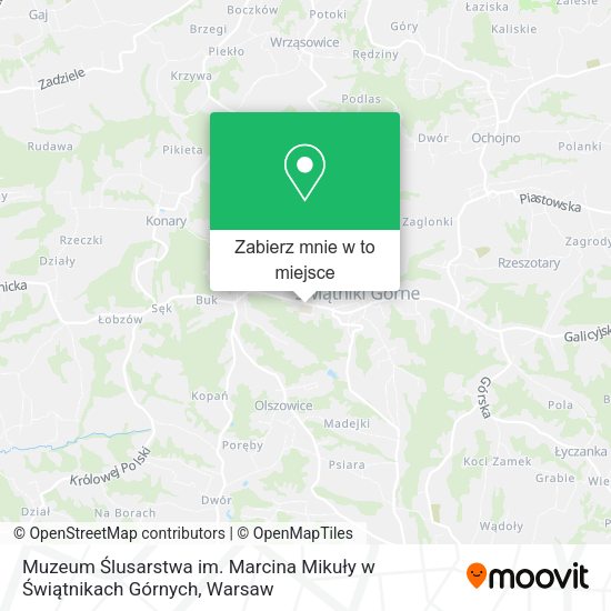 Mapa Muzeum Ślusarstwa im. Marcina Mikuły w Świątnikach Górnych