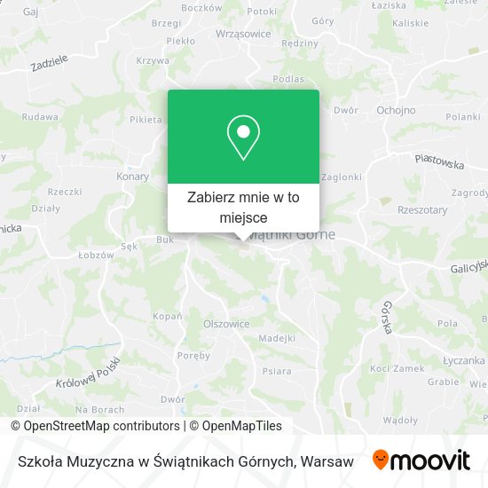 Mapa Szkoła Muzyczna w Świątnikach Górnych