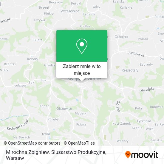 Mapa Mirochna Zbigniew. Ślusarstwo Produkcyjne