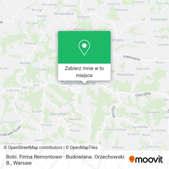 Mapa Bobi. Firma Remontowo - Budowlana. Orzechowski B.