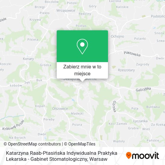 Mapa Katarzyna Raab-Ptasińska Indywidualna Praktyka Lekarska - Gabinet Stomatologiczny