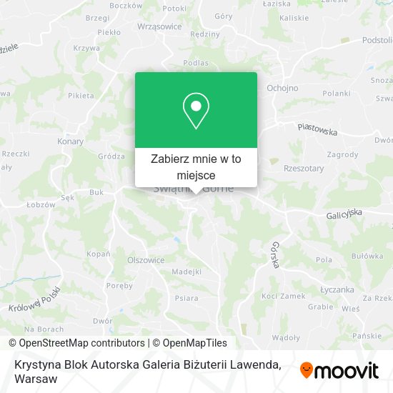 Mapa Krystyna Blok Autorska Galeria Biżuterii Lawenda