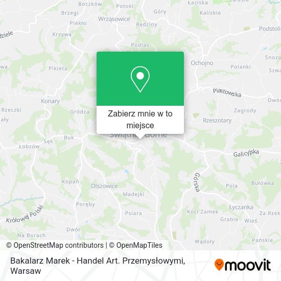 Mapa Bakalarz Marek - Handel Art. Przemysłowymi