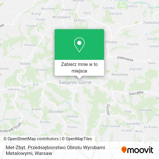 Mapa Met-Zbyt. Przedsiębiorstwo Obrotu Wyrobami Metalowymi