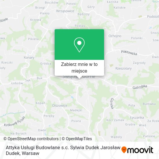 Mapa Attyka Usługi Budowlane s.c. Sylwia Dudek Jarosław Dudek