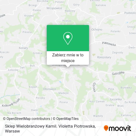 Mapa Sklep Wielobranżowy Kamil. Violetta Piotrowska