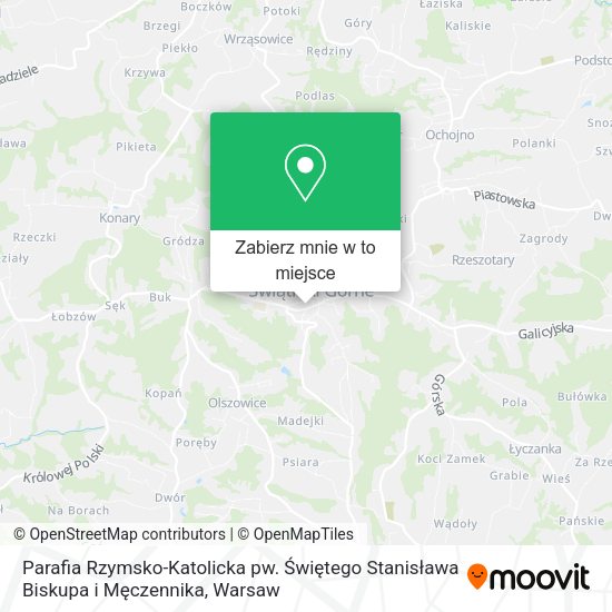 Mapa Parafia Rzymsko-Katolicka pw. Świętego Stanisława Biskupa i Męczennika