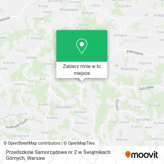 Mapa Przedszkole Samorządowe nr 2 w Świątnikach Górnych