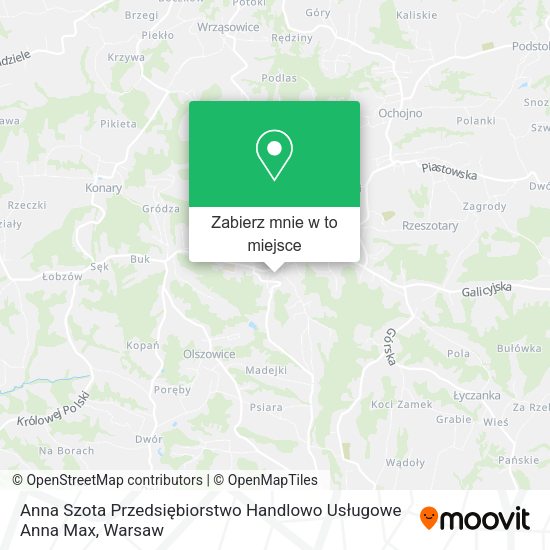 Mapa Anna Szota Przedsiębiorstwo Handlowo Usługowe Anna Max