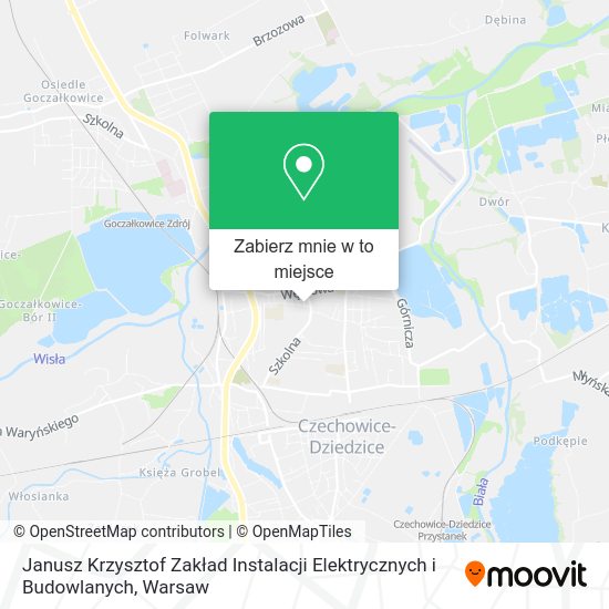 Mapa Janusz Krzysztof Zakład Instalacji Elektrycznych i Budowlanych