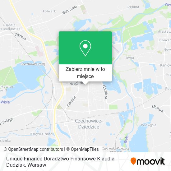 Mapa Unique Finance Doradztwo Finansowe Klaudia Dudziak