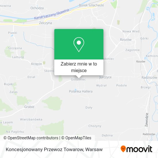 Mapa Koncesjonowany Przewoz Towarow