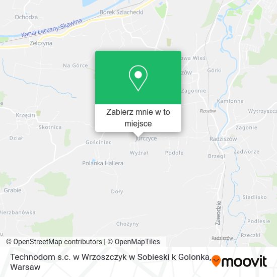 Mapa Technodom s.c. w Wrzoszczyk w Sobieski k Golonka