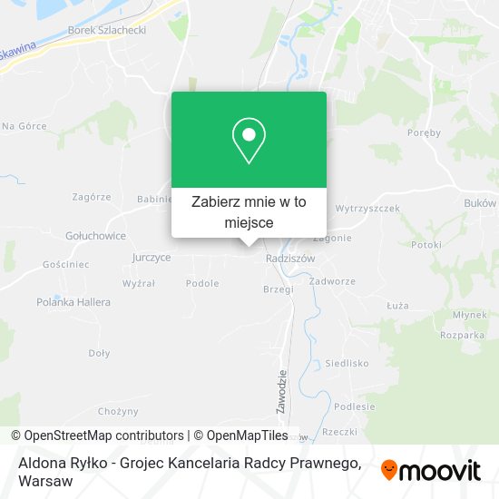 Mapa Aldona Ryłko - Grojec Kancelaria Radcy Prawnego