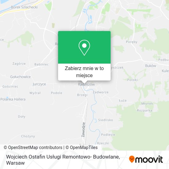 Mapa Wojciech Ostafin Usługi Remontowo- Budowlane