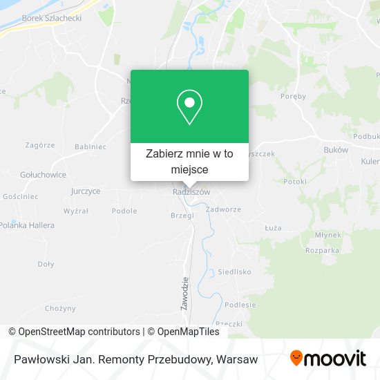 Mapa Pawłowski Jan. Remonty Przebudowy