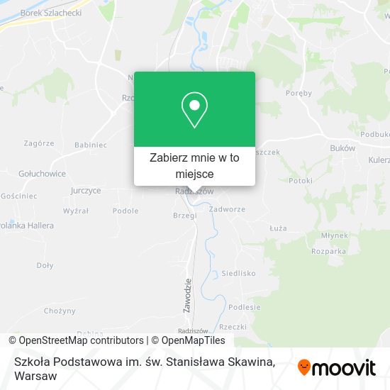 Mapa Szkoła Podstawowa im. św. Stanisława Skawina