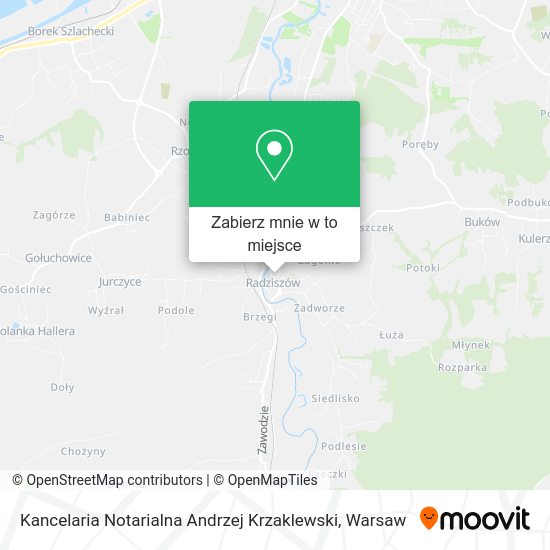 Mapa Kancelaria Notarialna Andrzej Krzaklewski