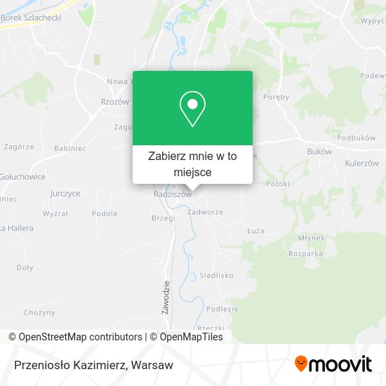 Mapa Przeniosło Kazimierz