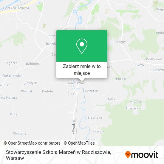 Mapa Stowarzyszenie Szkoła Marzeń w Radziszowie