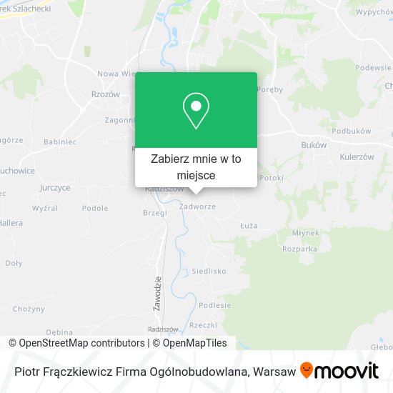 Mapa Piotr Frączkiewicz Firma Ogólnobudowlana