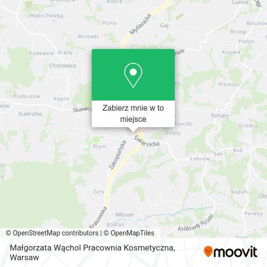 Mapa Małgorzata Wąchol Pracownia Kosmetyczna