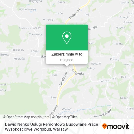 Mapa Dawid Nenko Usługi Remontowo Budowlane Prace Wysokościowe Worldbud