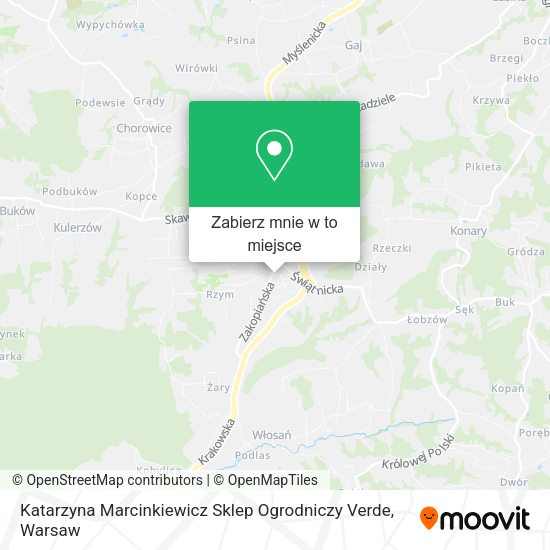 Mapa Katarzyna Marcinkiewicz Sklep Ogrodniczy Verde