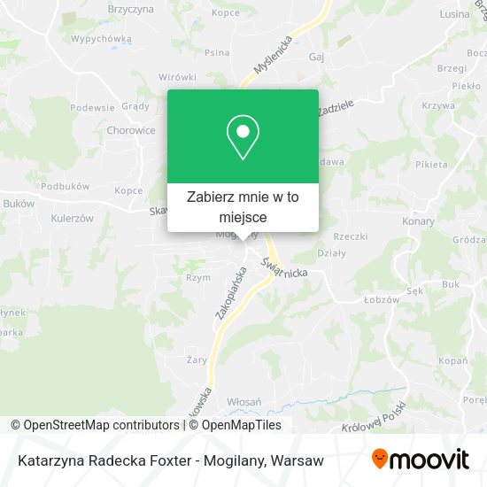 Mapa Katarzyna Radecka Foxter - Mogilany