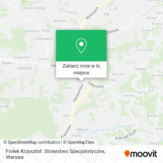 Mapa Fiołek Krzysztof. Stolarstwo Specjalistyczne